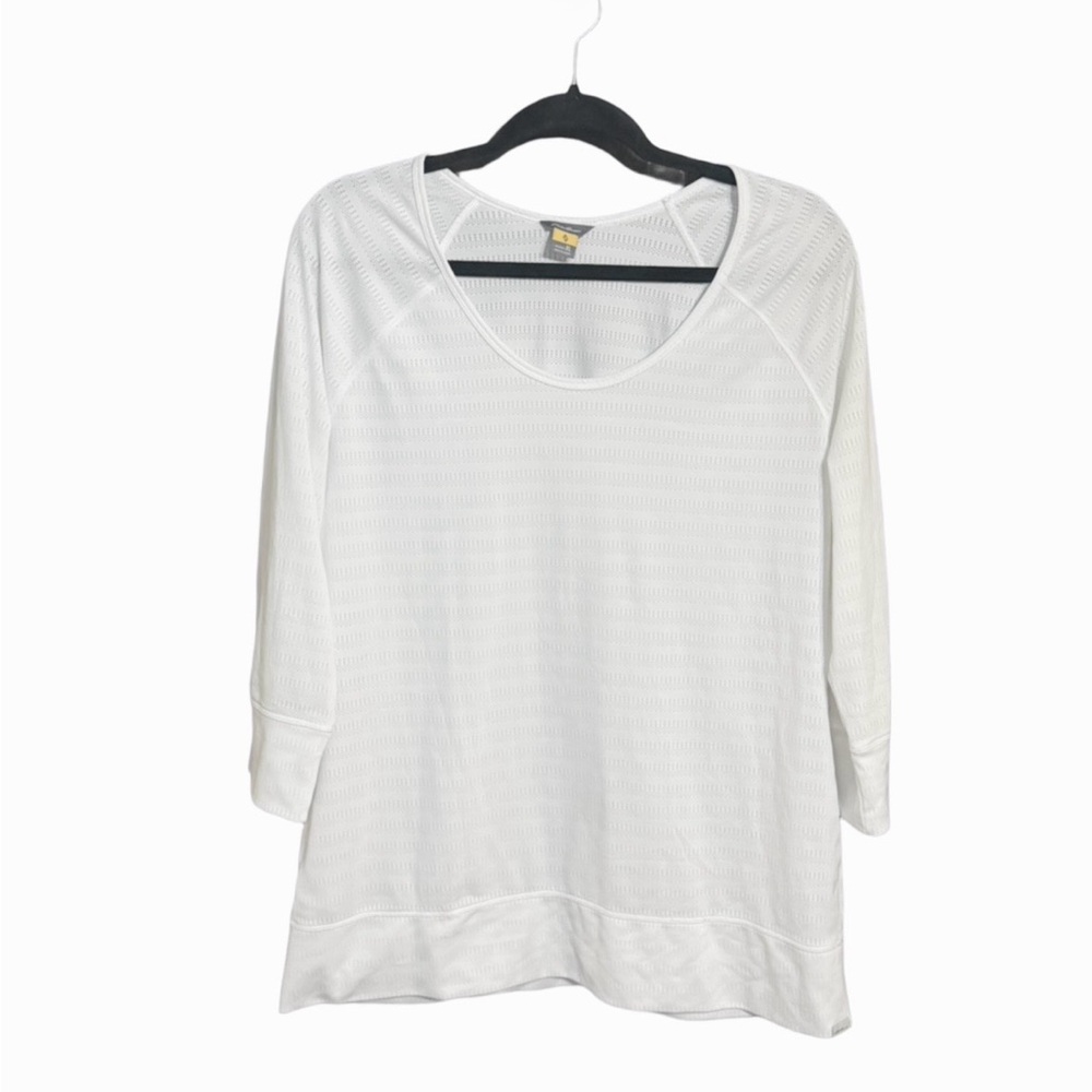 Eddie Bauer Women's Long Sleeve White Active Top